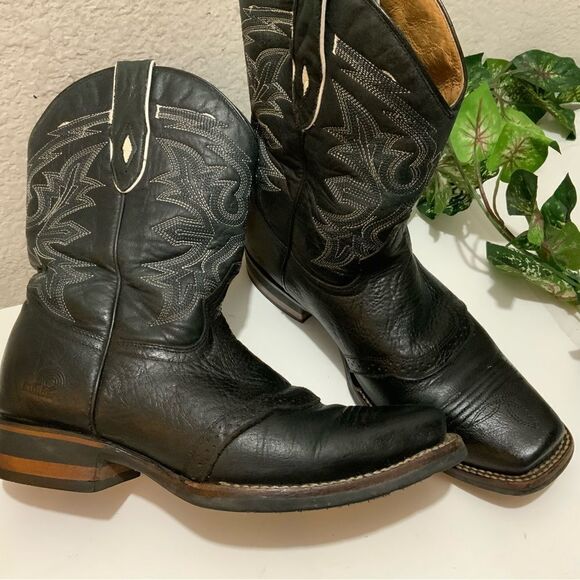 Canberra men’s size 8.5 black tan leather - Picture 6 of 16